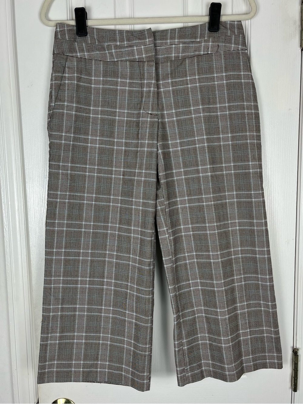 Vintage Y2K A Byer Plaid Crop Capri Wide Leg Trouser Pants Gaucho Preppy 2000’s